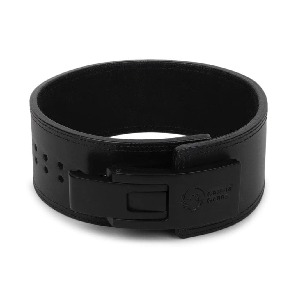 Powerlifting Lever Gym Extreme Heavy Duty Genuine Leather Belts-Squats Deadlifts Bodybuilding Weight Lifting Strongman for Men (Medium 32-41 Inch), 10MM Black) - Image 2