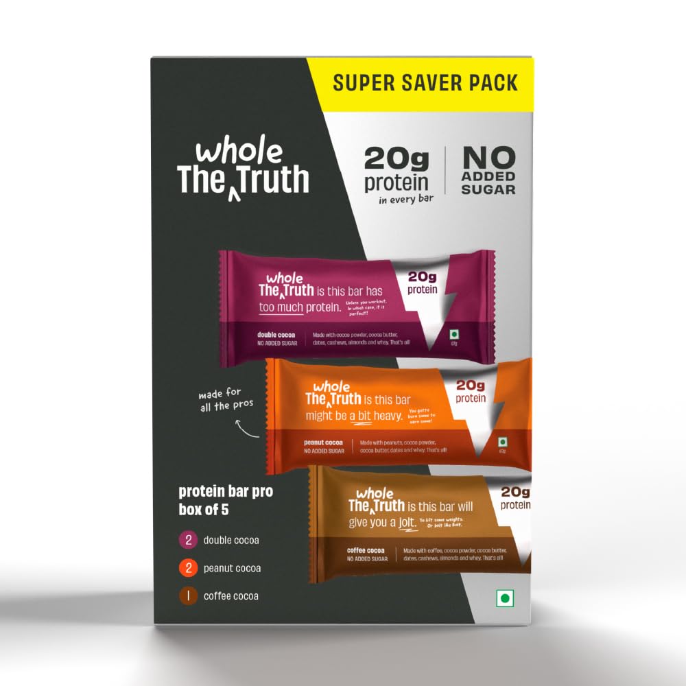 High Protein All in One 20g Protein Bar - Pack of 5 x 67g each - No Added Sugar - No Preservatives - No Artificial Flavours - All Natural - Image 2