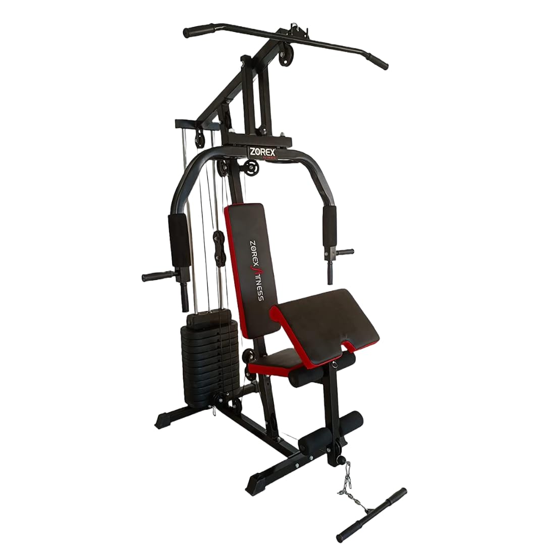 Fitness Multi Home Gym Multiple Muscle Workout Exercise Machine Chest Biceps Shoulder Back Triceps Legs for Men at Home, 60kg Weight Stack, Made in India (HGZ-1004) - Image 2