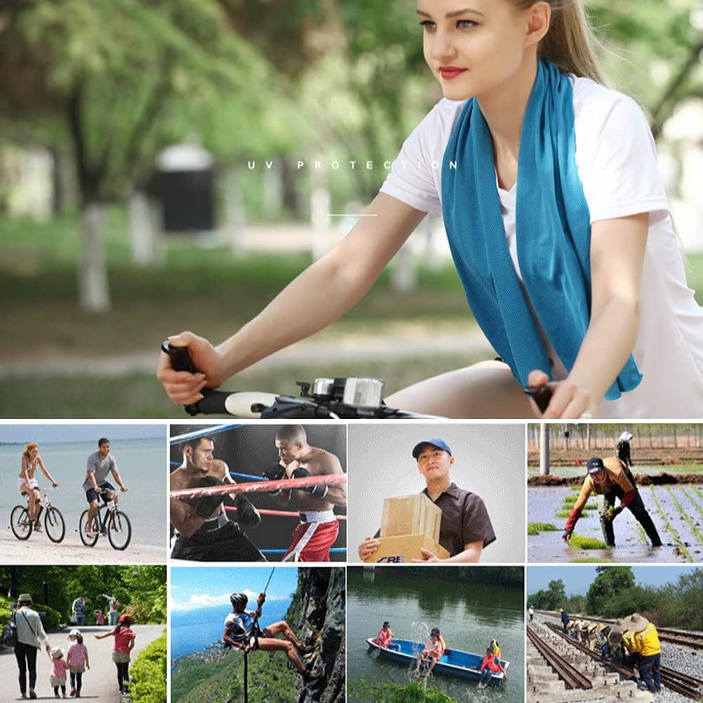 2 Pack Cooling Towel, Soft Breathable Chilly Towel, Ice Towel, Microfiber Towel for Yoga, Sport, Running, Workout,Gym, Camping, Fitness, Workout & More Activities(Multicolor),(40"x12") Inches. - Image 8