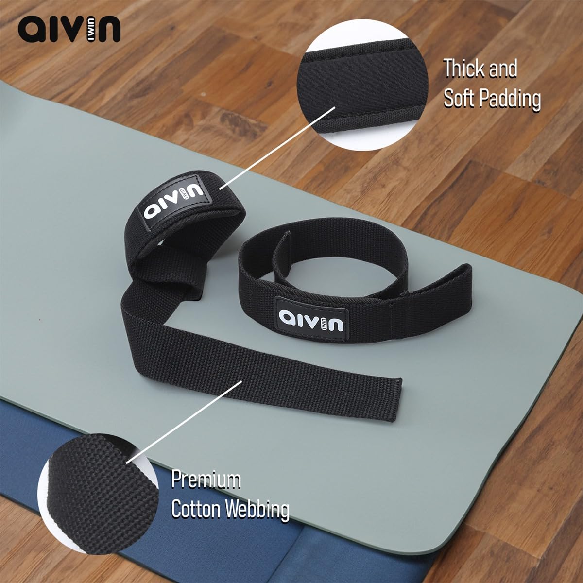 Assist Weight Lifting Straps with Padded Cuff Wrist Support For Gym Gym Accessories For Men For Women Wrist Strap For Gym Wrist Support Deadlift Strap Weightlifting Straps For Grip Gym Straps For Weight Lifting - Image 4