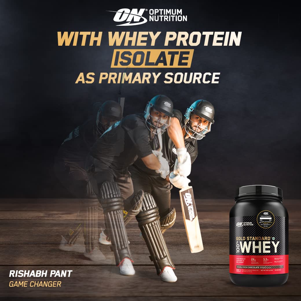 Optimum Nutrition (ON) Gold Standard 100% Whey Protein Powder - 1 lb (Double Rich Chocolate), Primary Source Isolate - Image 4