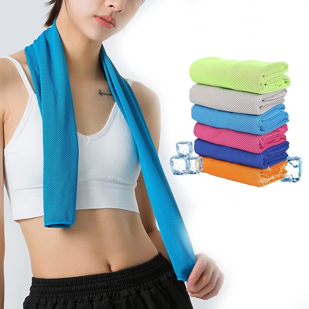 2 Pack Cooling Towel, Soft Breathable Chilly Towel, Ice Towel, Microfiber Towel for Yoga, Sport, Running, Workout,Gym, Camping, Fitness, Workout & More Activities(Multicolor),(40"x12") Inches. - Image 7