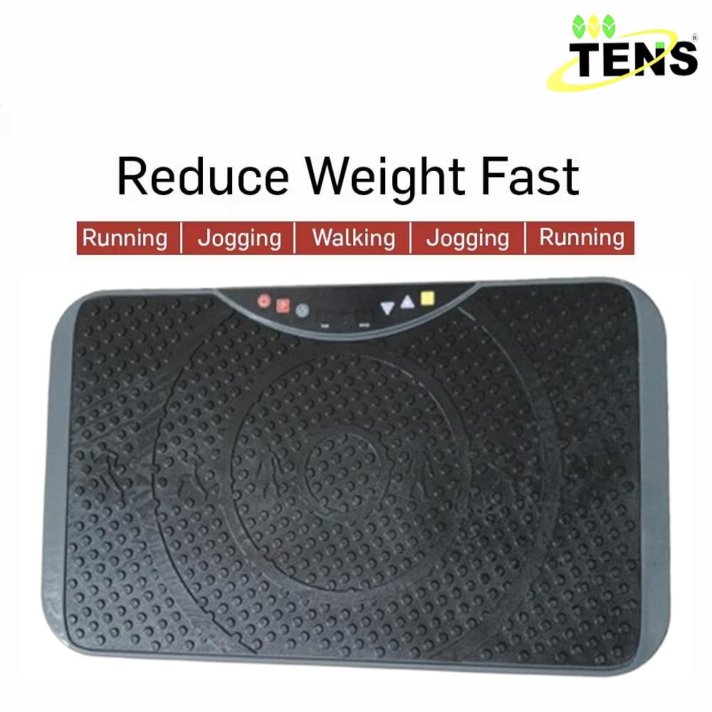 TENS Crazy fit Vibration Plate for Full Body Fitness Massager with Remote Control and Resistance Bands for Strength Training and Oscillating Platforms - Image 5