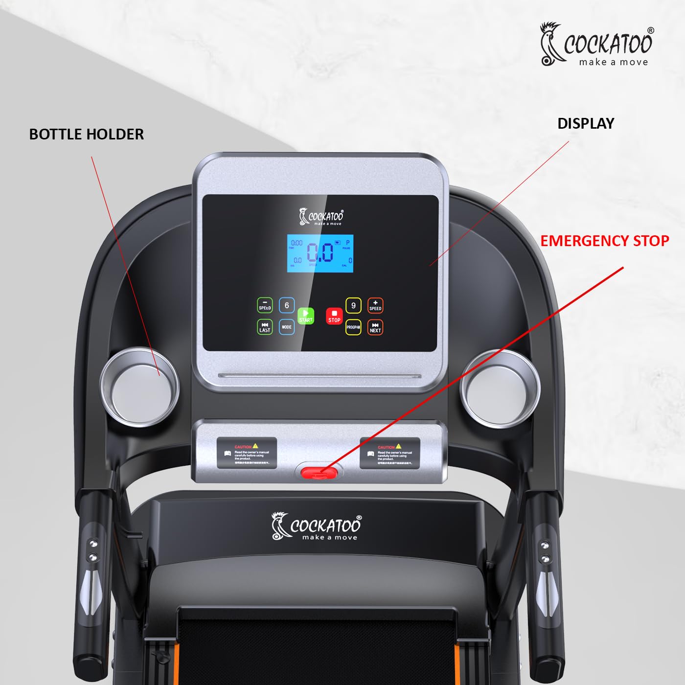 Cockatoo SmartRun3.5 3.5HP Peak DC Motorized Treadmill for Home, with 3 Level Manual Incline, Max Speed 16 Km/Hr, Max User Weight 120Kg,(DIY, Do It Yourself Installation) - Image 6