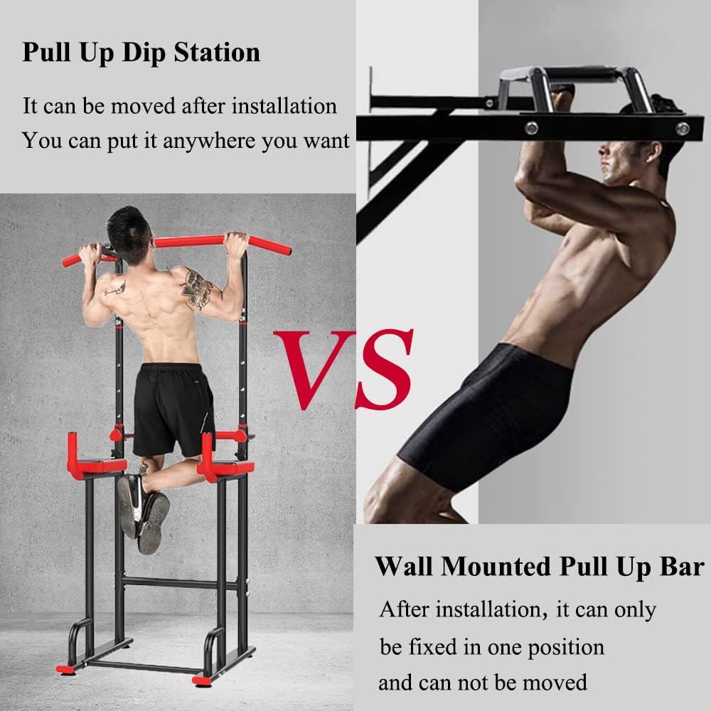IRIS Pull Up Bar Dip Station Stand for Home or office Gym Strength Training Workout Equipment,adjustable pull up bar,suitable for whole famliy. - Image 3