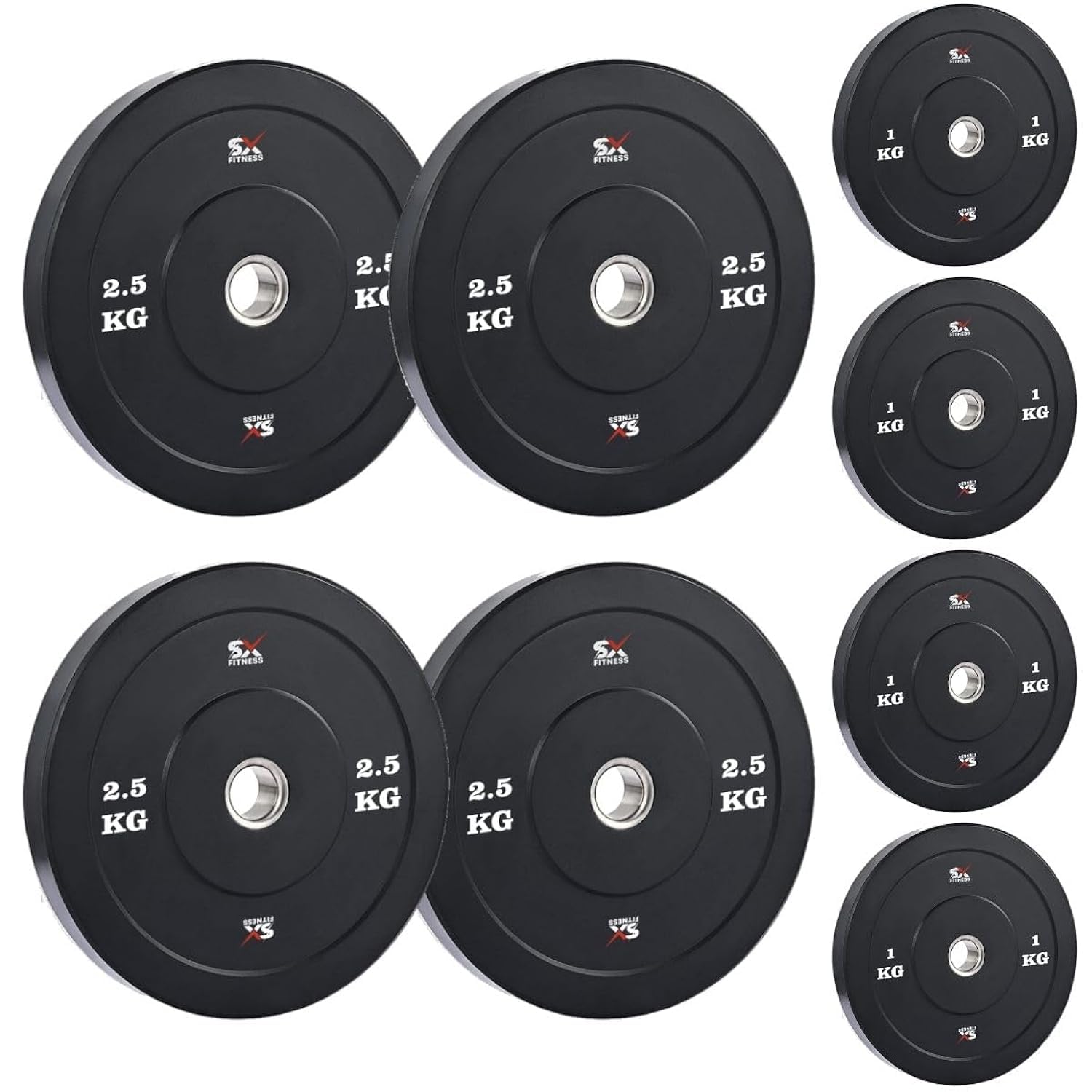 Fitness Spare Rubber Weight Plates Combo, Rubber Weight Plates for Home Gym Exercise & Fitness (14 KG) - Image 2