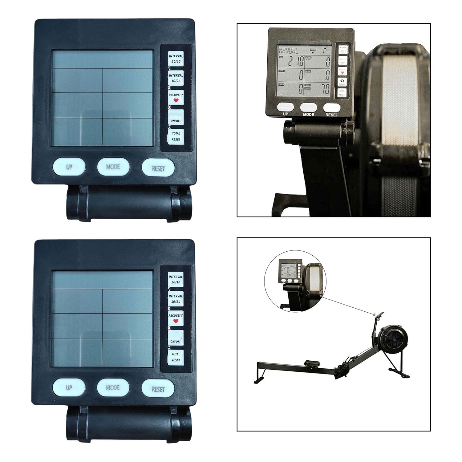 Multifunction Rowing Machine Monitor Screen App for Exercies Parts A | Fitness Running & Yoga | Cardio Equipment | Rowing Machines - Image 6