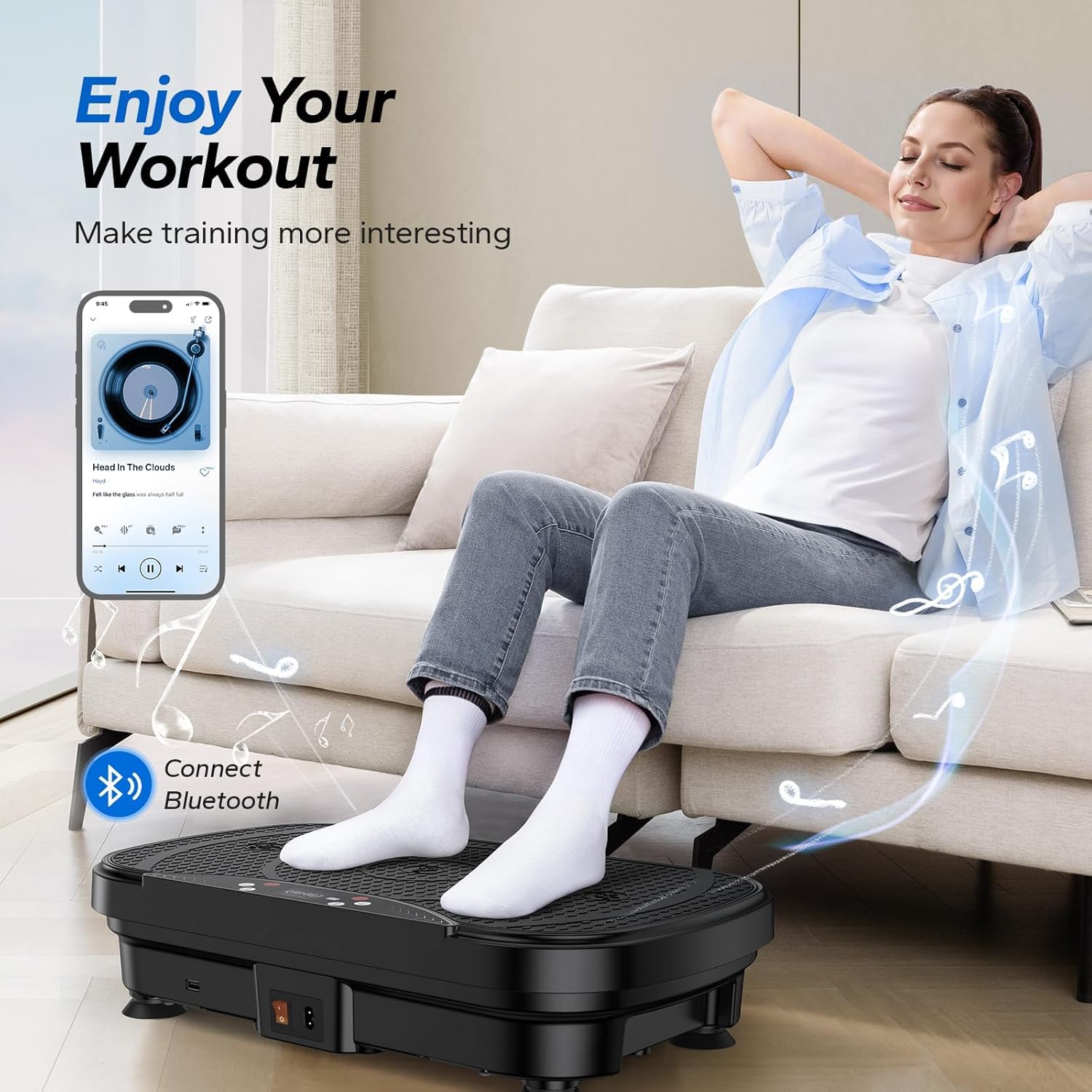SOBO Crazy Fit Vibration Plate for Home Weight Loss Exercise Machine with Different Programs Full Body Exercise Oscillation Fitness Workout 1 Year Warranty - Image 9