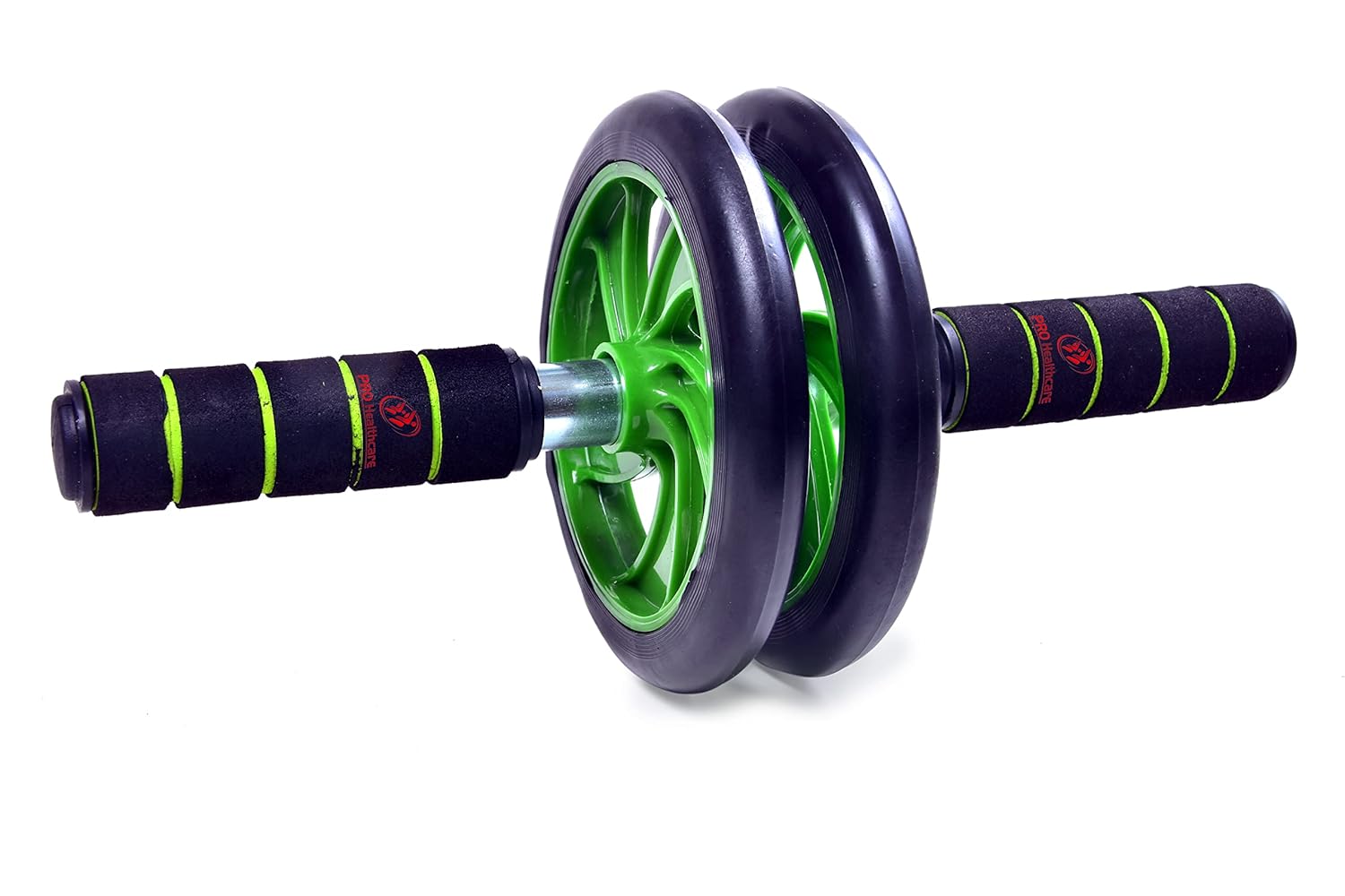 Anti Skid Double Wheel Total Body AB Roller Exerciser for Abdominal Stomach Exercise Training with Knee Mat Steel Handle Unisex | Dual Wide Ab Roller Wheel for Abs Workouts - Image 2