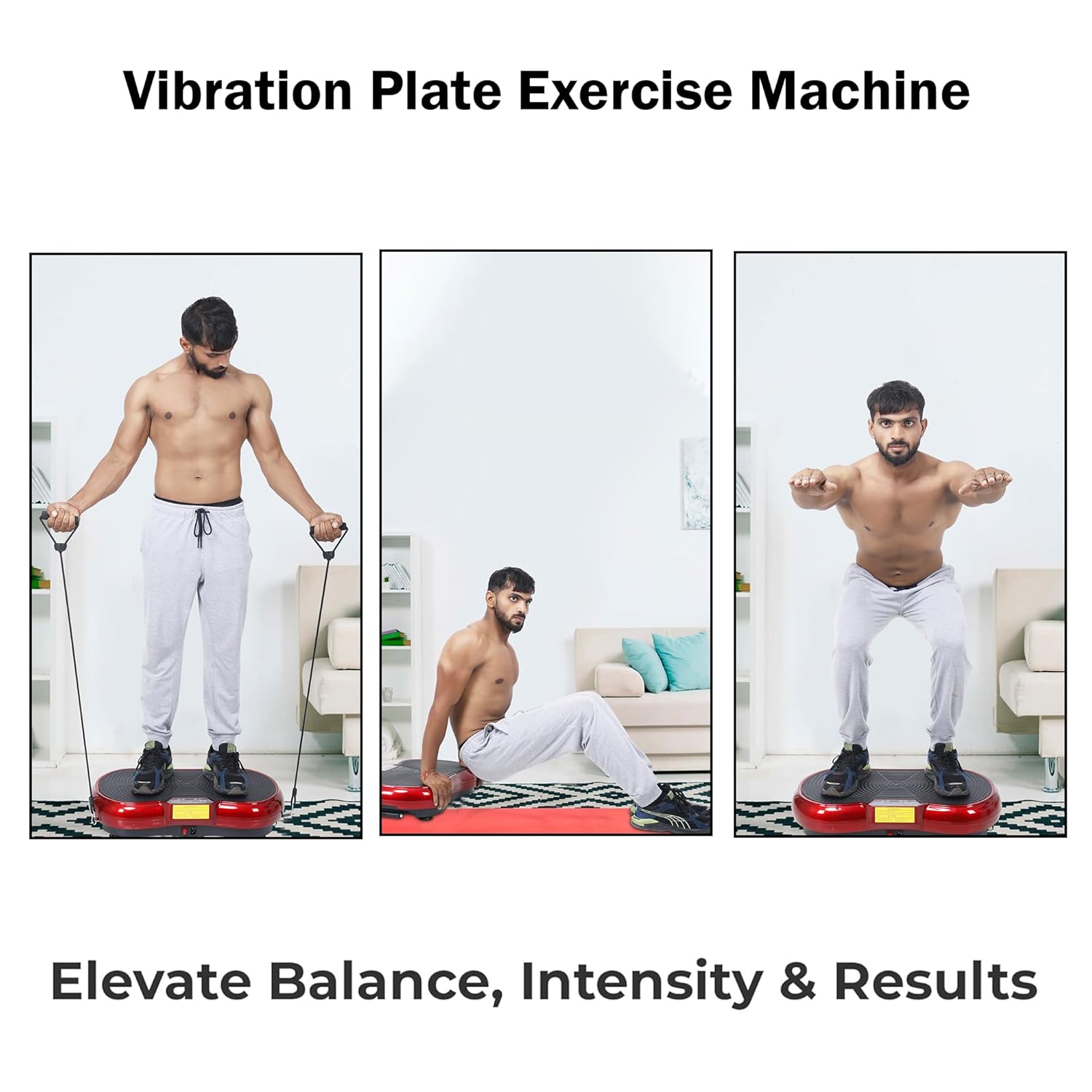 SOBO Crazy Fit Vibration Plate for Home Weight Loss Exercise Machine with Different Programs Full Body Exercise Oscillation Fitness Workout 1 Year Warranty - Image 7