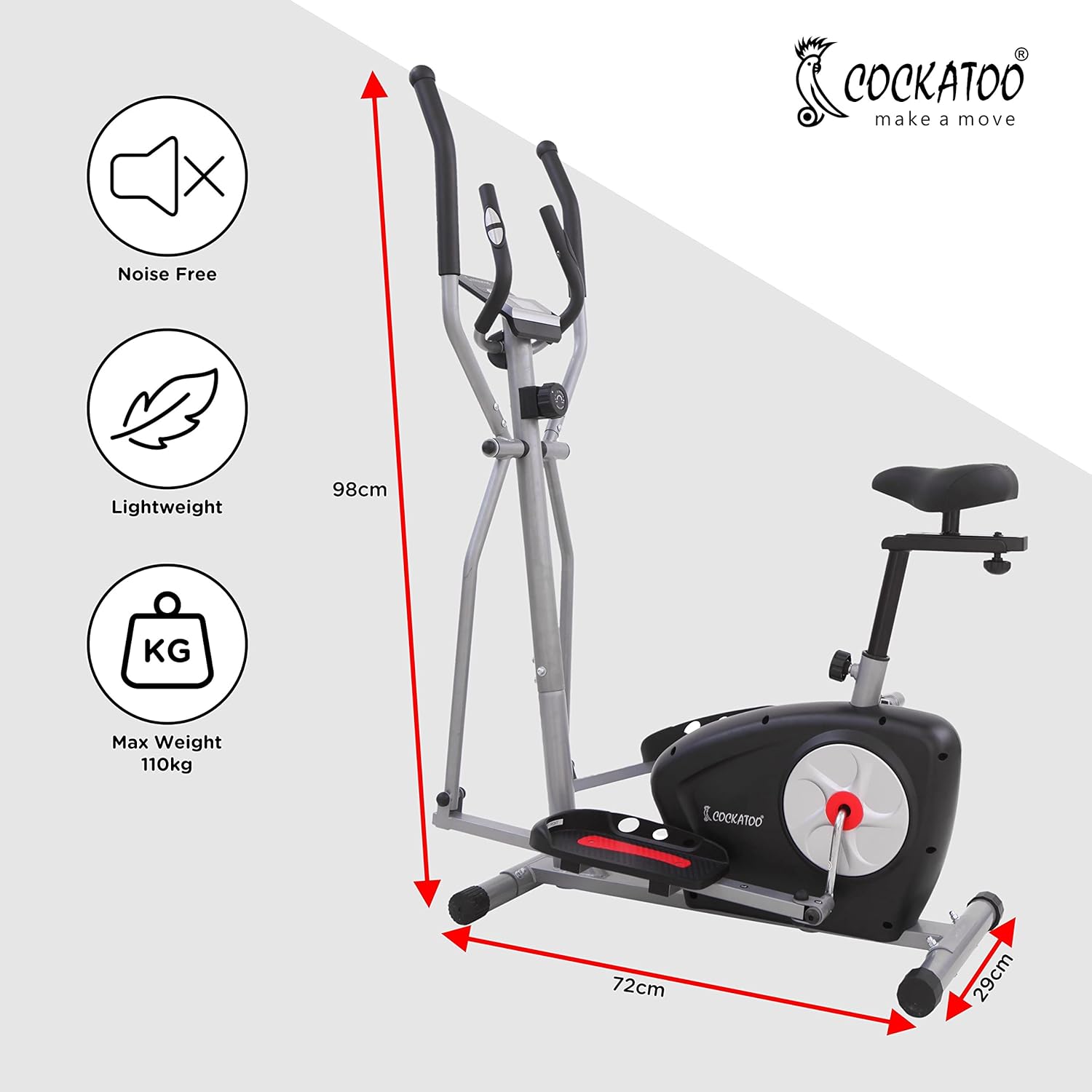 Cockatoo CE03Advance Smart Series Elliptical Cross Trainer (1 Year Warranty, Free Installation Assistance) - Image 7
