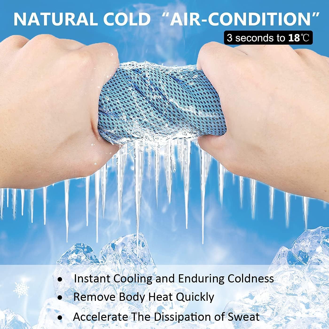 2 Pack Cooling Towel, Soft Breathable Chilly Towel, Ice Towel, Microfiber Towel for Yoga, Sport, Running, Workout,Gym, Camping, Fitness, Workout & More Activities(Multicolor),(40"x12") Inches. - Image 9