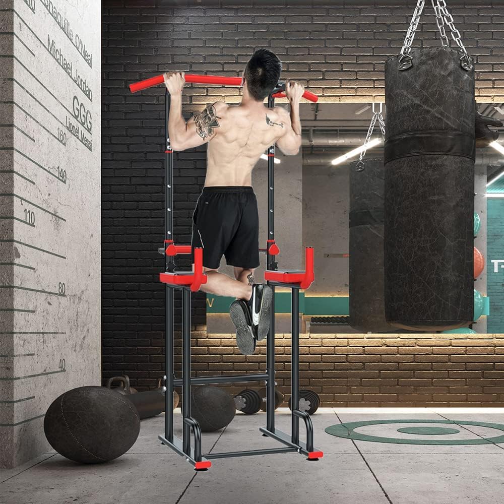 IRIS Pull Up Bar Dip Station Stand for Home or office Gym Strength Training Workout Equipment,adjustable pull up bar,suitable for whole famliy. - Image 5