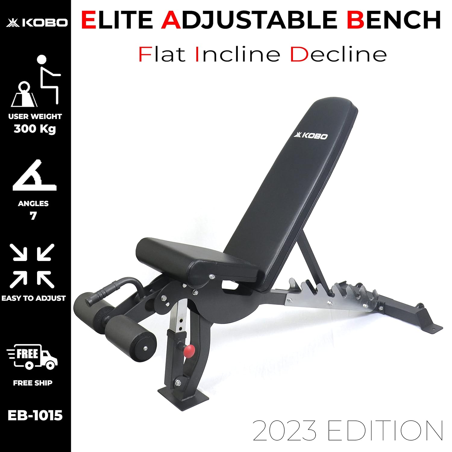 Commercial Adjustable Bench for Home Gym || Exercise Bench Multipurpose || Dumbbell Bench Weight Capacity 300 Kg (IMPORTED) - Image 2