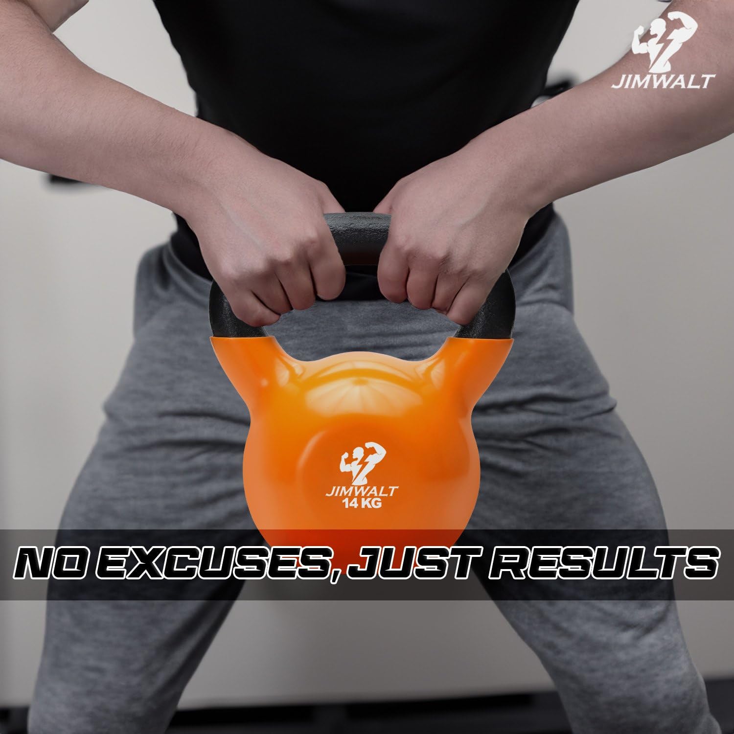 The Indian Made JIMWALT Premium Half Coated Vinyl Kettlebells 2KG to 48KG (14KG) - Image 9