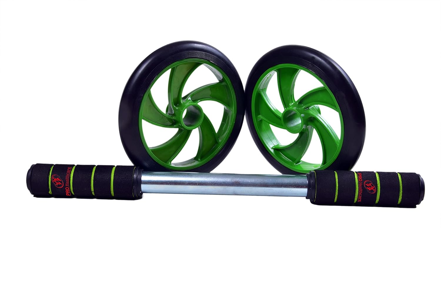 Anti Skid Double Wheel Total Body AB Roller Exerciser for Abdominal Stomach Exercise Training with Knee Mat Steel Handle Unisex | Dual Wide Ab Roller Wheel for Abs Workouts - Image 3