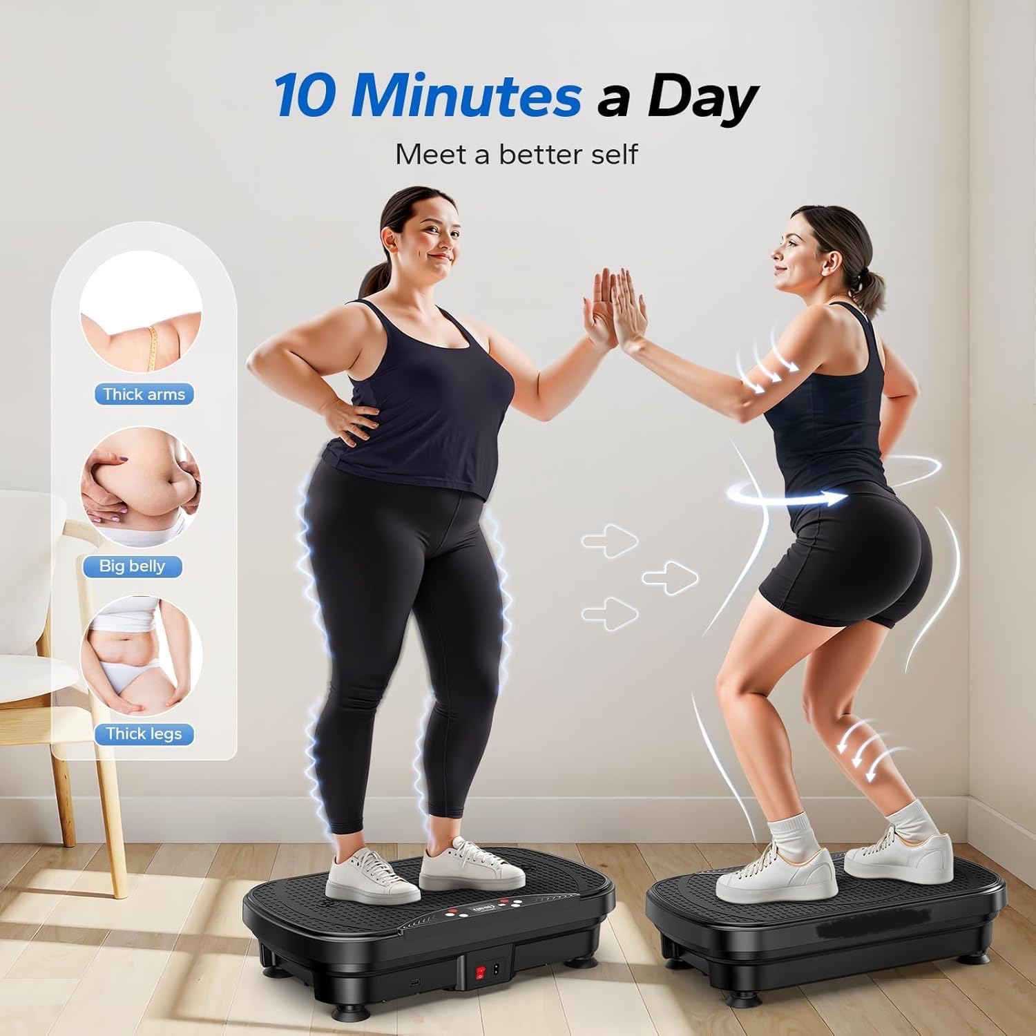 SOBO Crazy Fit Vibration Plate for Home Weight Loss Exercise Machine with Different Programs Full Body Exercise Oscillation Fitness Workout 1 Year Warranty - Image 10