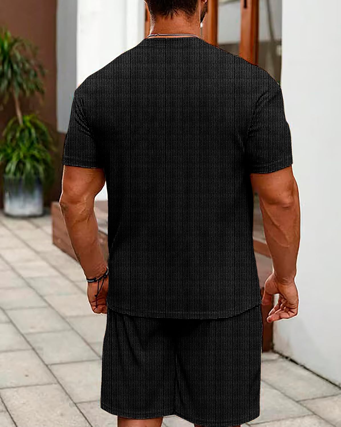 Vogaan Men's T-Shirt and Shorts Set | Top & Shorts Night Suits Set | Night Wear for Men - Image 3