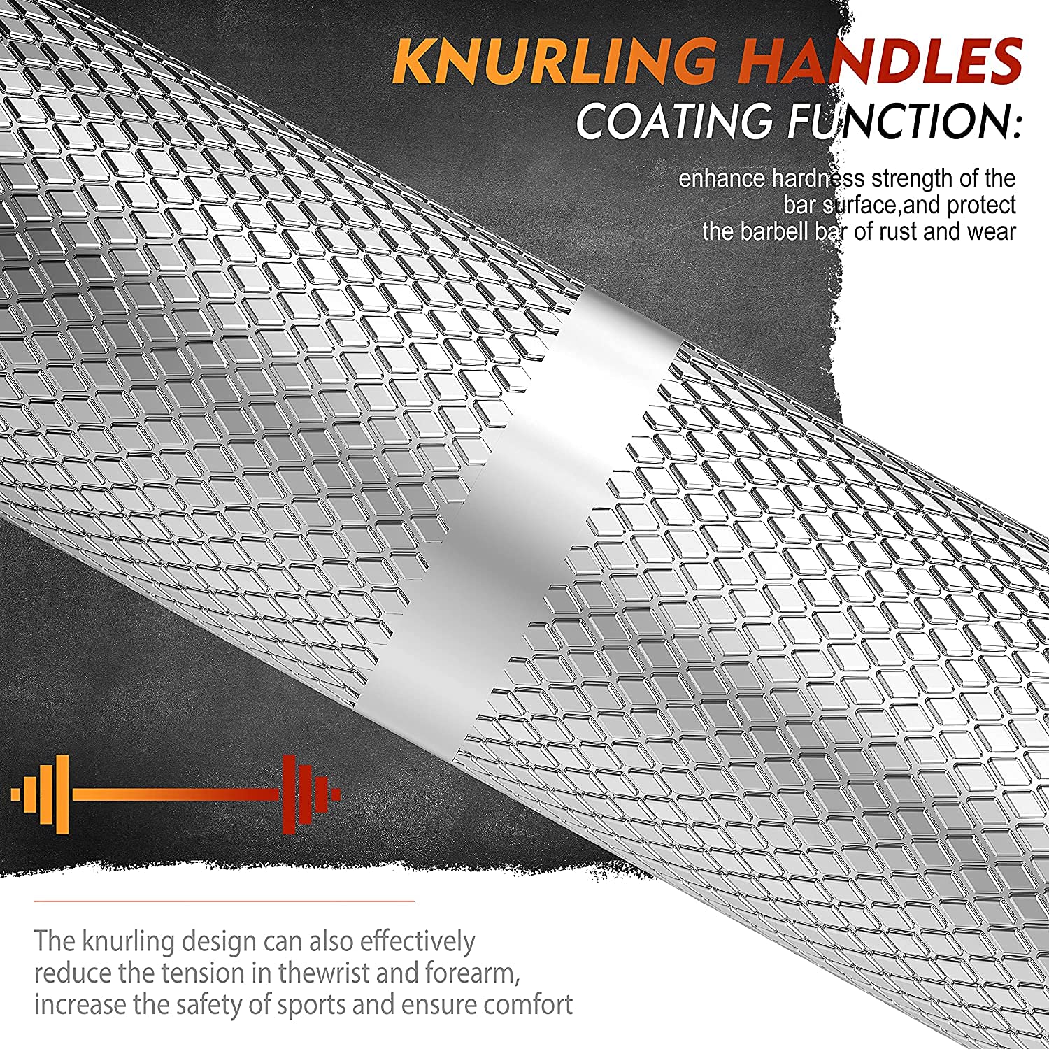 BULLAR olympic barbell 7 feet 20kg, barbell rod, olympic rod for powerlifting, olympic bar for weight lifting, with spring or clamps locks (7 feet with spring lock) - Image 7