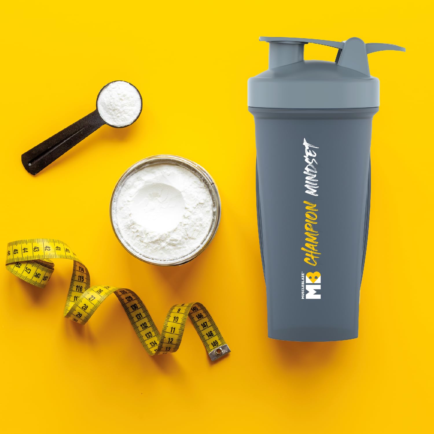 Muscleblaze Champion Shaker Series, Grey, 650 Ml, Sipper Bottle With Whisk Ball, 100% Leakproof, Bpa Free Protein Shaker Bottle - Plastic - Image 6