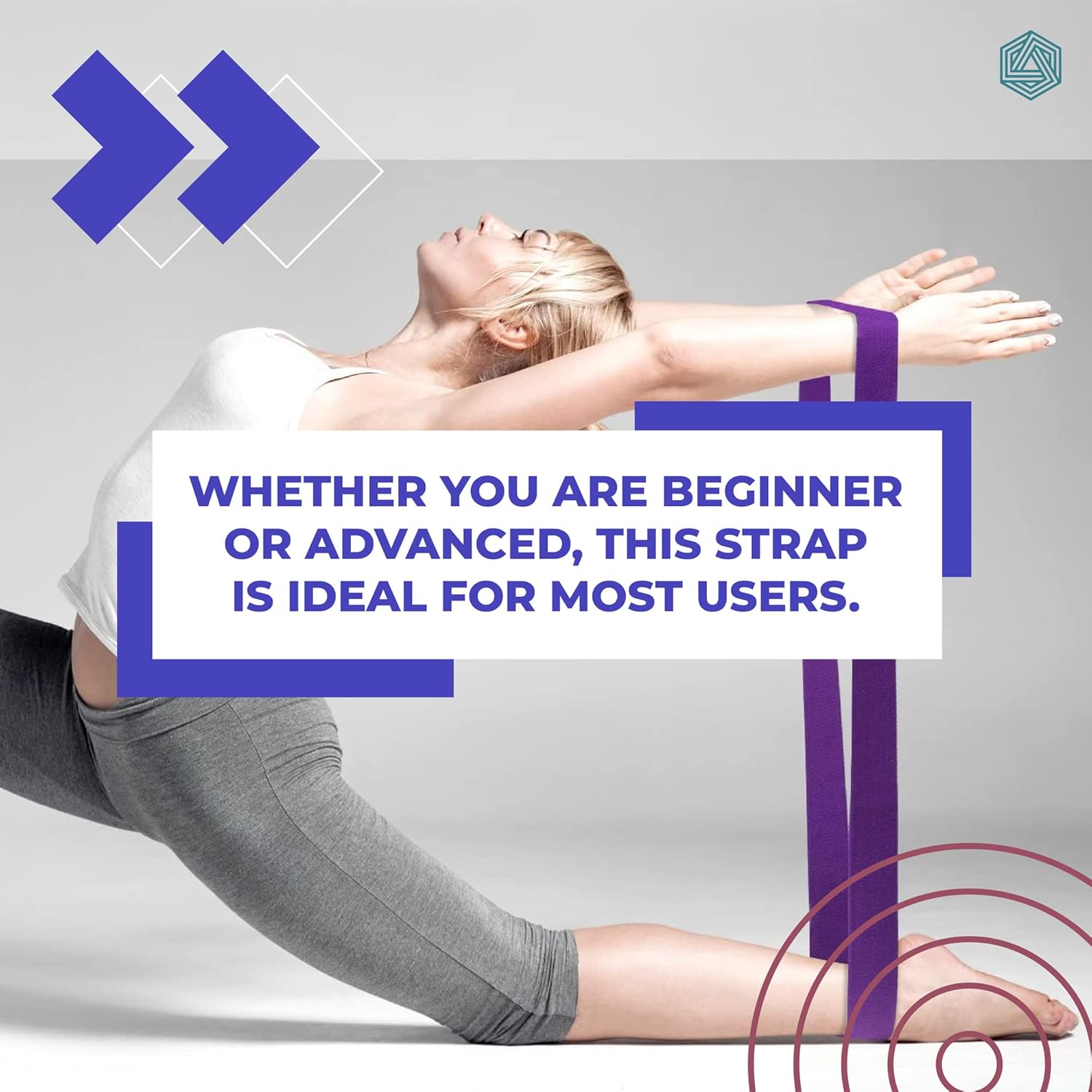 Boldfit Yoga Belt for Women and Men - Yoga Strap for Stretching with Extra Safe Adjustable D-Ring Buckle - Durable and Comfy Texture - Perfect for Your Yoga Session - 8 Feet, Blue - Image 4