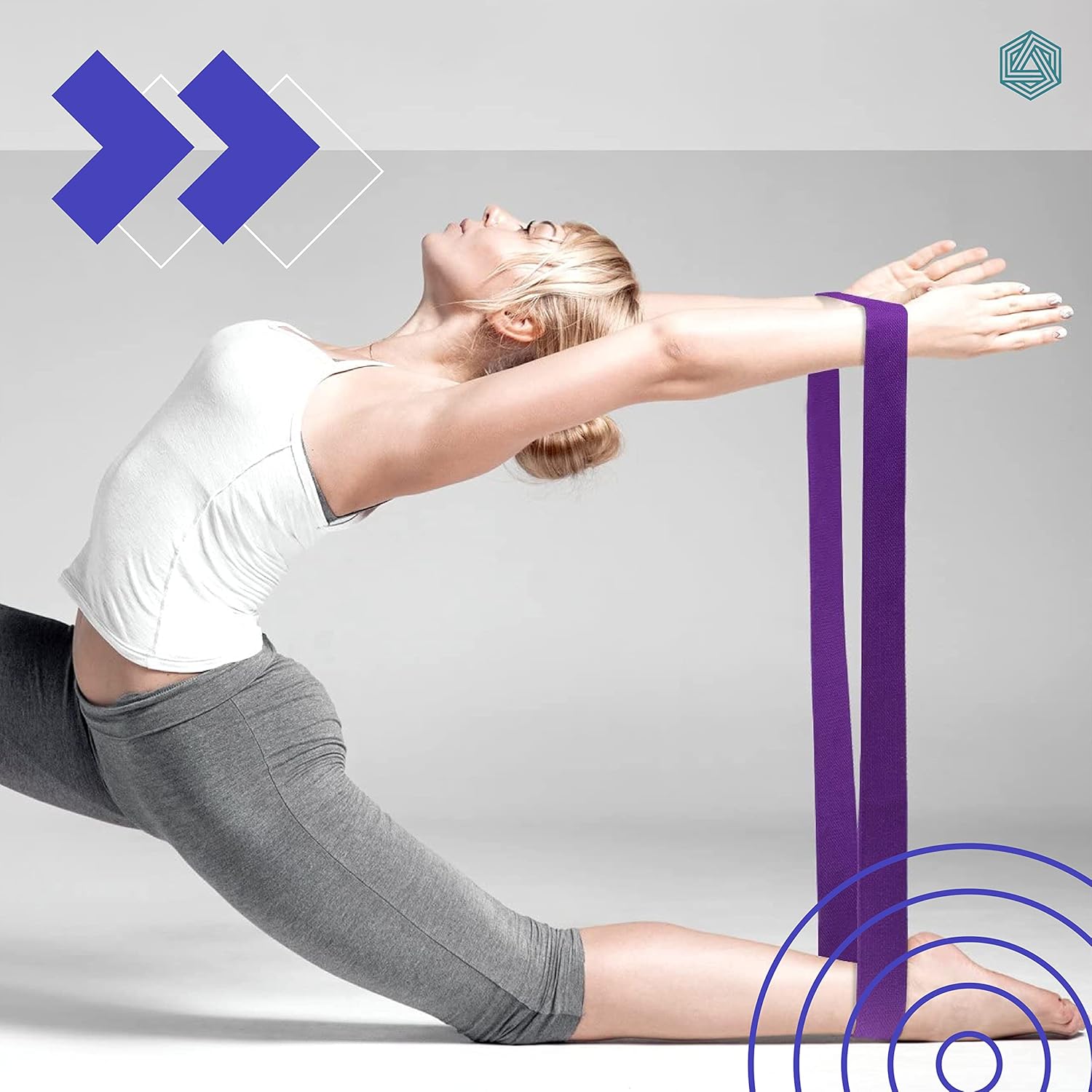 Boldfit Yoga Belt for Women and Men - Yoga Strap for Stretching with Extra Safe Adjustable D-Ring Buckle - Durable and Comfy Texture - Perfect for Your Yoga Session - 8 Feet, Blue - Image 6