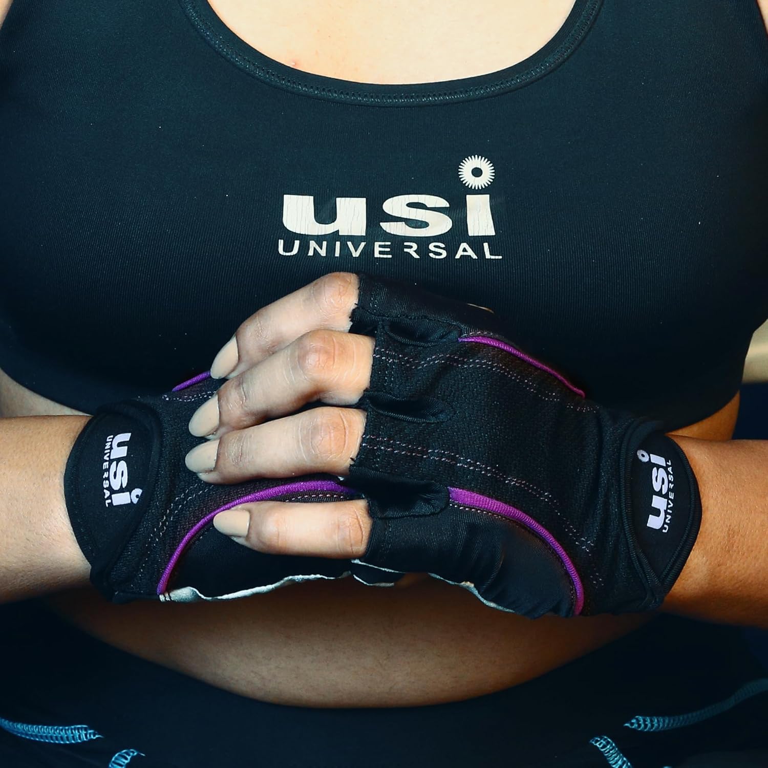 USI UNIVERSAL Gym Gloves, 733M Monarch Fitness Gym Gloves For Men & Women, Workout Powerlifting Gloves, Microfiber, Polyester, Elastane, Foam Construction (Small, Black/Purple) - Image 7